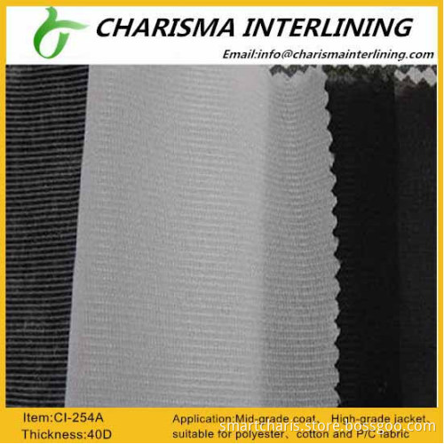 Charisma woven interlining double-dot coating elastic interlining 254A